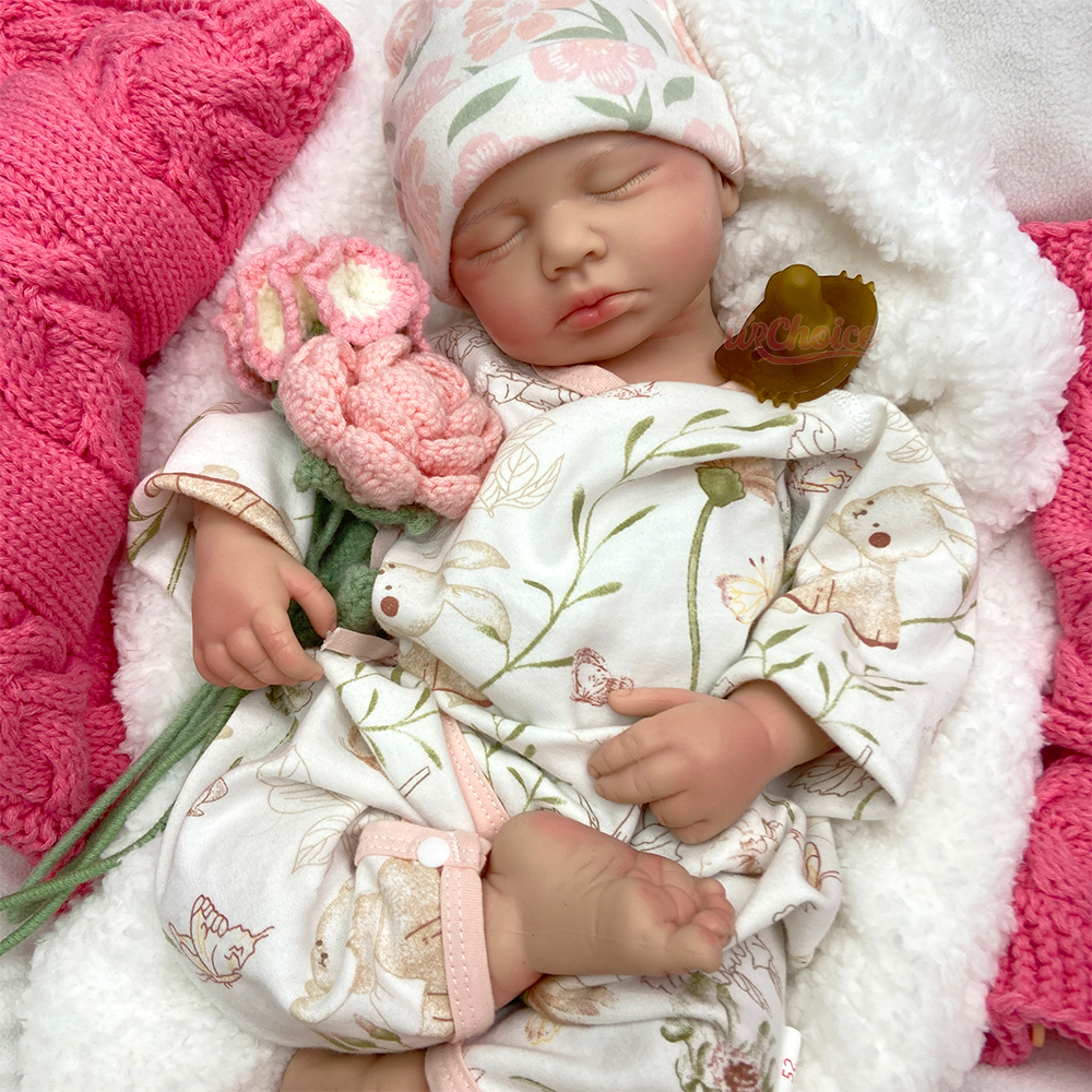 20" Loulou Silicone Reborn Baby Girl or Boy Weighted Waterproof Soft Squeeze Reborn Baby Doll Newborn Christmas Artist Collection Gift